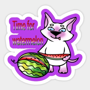 Time for watermelon Sticker